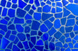 © mrspopman - blue colorful stone mosaic tiles on the wall as background or texture,mosaic background