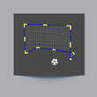football ball bar icon with football on black background. eps 10