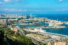 View Of Port And, Marina And Beachfront Of Barcelona, Spain