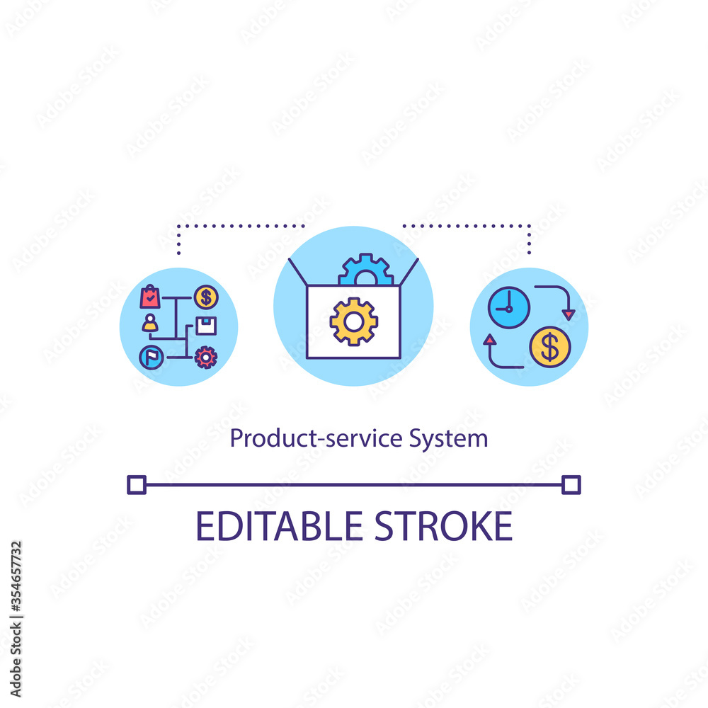 Product service system concept icon. Pro environmental business model ...