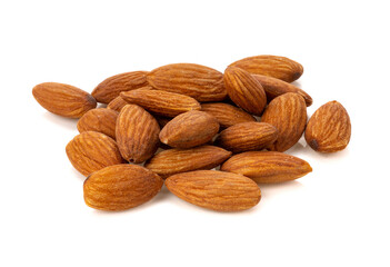 Sticker - almonds isolated on white background