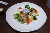Fototapeta Sypialnia - Japanese grilled chicken salad