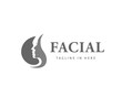circle facial skincare logo face design inspiration