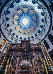 Sticker - Aedicule inside the Church of the Holy Sepulchre in Jerusalem, Israel