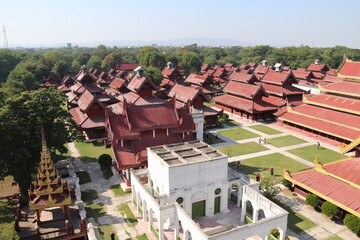 Canvas Print - Palais royal à Mandalay, Myanmar