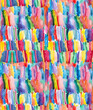 © Анна Протопопова - Watercolor seamless pattern made of mosaic  in rainbow colors