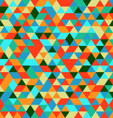 Fototapete - Seamless geometric pattern with triangles. Can be used in textiles, for book design, website background.
