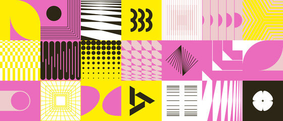 Poster - colorful geometric vector pattern design