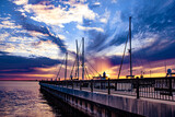 Fototapeta  - Sunset on the marina.