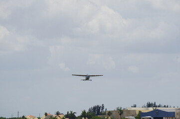 Airplane up in the clouds