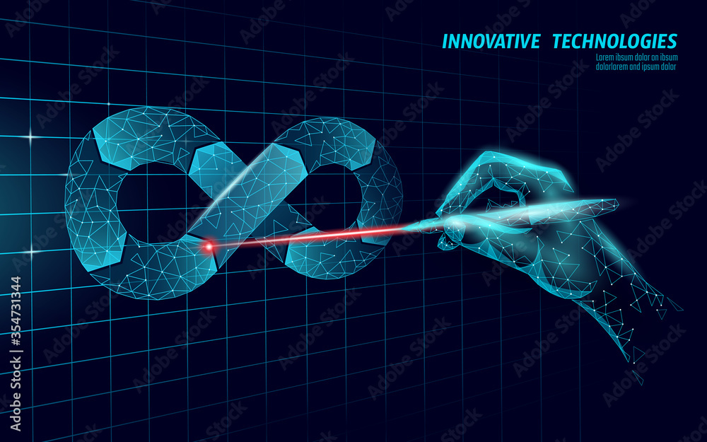 Devops software development operations infinity symbol. Programmer ...