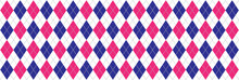 Navy Blue And Bright Pink Argyle Background