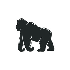 Wall Mural - Gorilla isolated on white for t-shirts. Vector illustration.