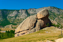 Well Known Rock Formation In Gorkhi-Terelj National Park Called Turtle Rock.