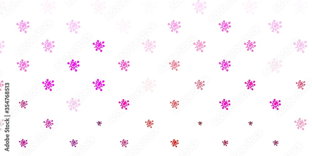 Light Pink vector template with flu signs.