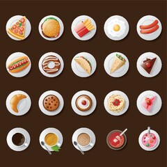 Sticker - Collection of food and drinks