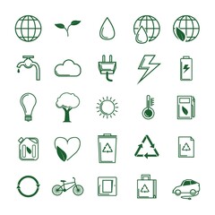 Poster - Set of ecology icons