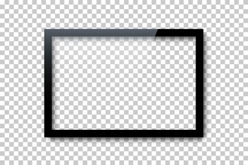 Black frame isolated on transparent background