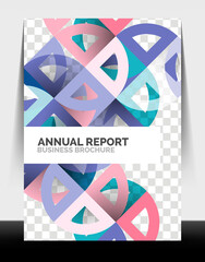 Business flyer annual report, circle and triangle shapes modern design