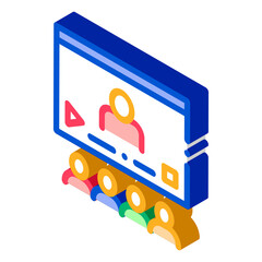Poster - Video Presentation Icon Vector. Isometric Video Presentation sign. color isolated symbol illustration