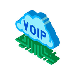 Poster - Voip Technology Icon Vector. Isometric Voip Technology sign. color isolated symbol illustration