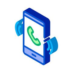 Poster - Smartphone Icon Vector. Isometric Smartphone sign. color isolated symbol illustration
