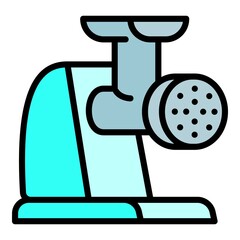 Poster - Electric meat grinder icon. Outline electric meat grinder vector icon for web design isolated on white background