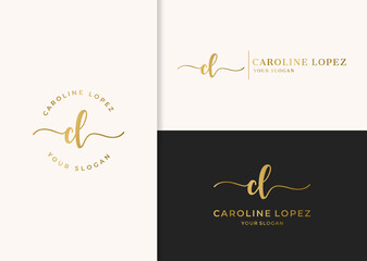 Wall Mural - beautiful feminine logo design vector. fashion logo concept. modern design.