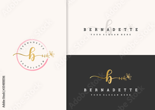 Fotografía beautiful feminine logo design vector