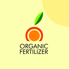 Canvas Print - organic fertilizer logo icon with simple shape symbol. Good use for application and farming assets