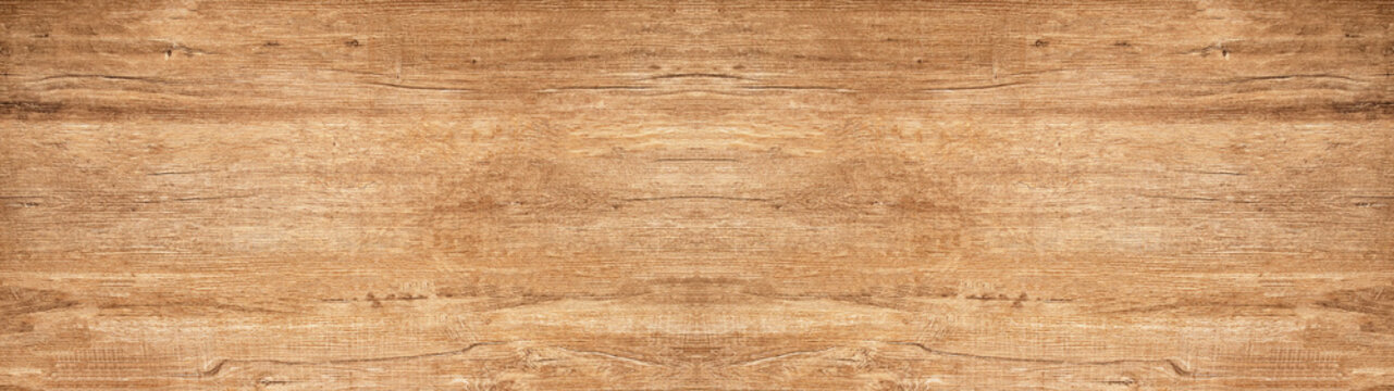 Fototapete - old brown rustic light bright wooden texture - wood background panorama banner long
