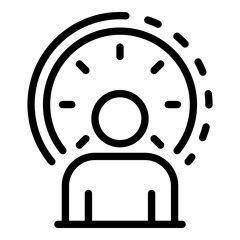 Poster - New manager idea icon. Outline new manager idea vector icon for web design isolated on white background