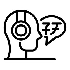 Poster - Online translator icon. Outline online translator vector icon for web design isolated on white background