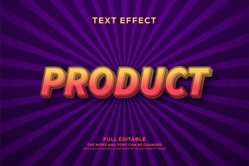 Poster - Modern 3d text effect font effect