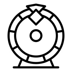 Poster - Casino lucky wheel icon. Outline casino lucky wheel vector icon for web design isolated on white background