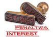 Unpaid income tax concept. Penalties and interest, Internal Revenue Service.