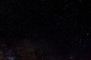Wall Mural - stars and galaxy outer space sky night universe black starry background of shiny starfield