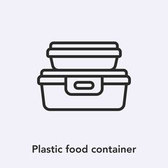 Poster - plastic food container icon vector sign symbol