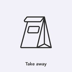 Poster - take away icon vector sign symbol