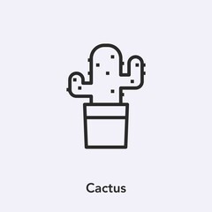 Poster - cactus icon vector sign symbol