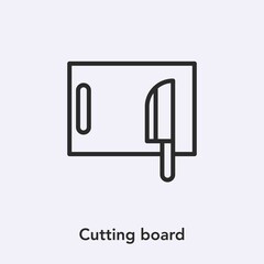Poster - cutting board icon vector sign symbol