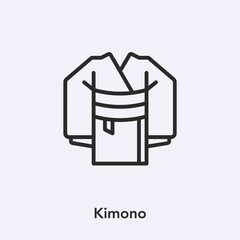 Poster - kimono icon vector sign symbol