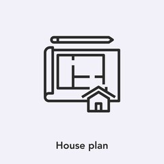 Fototapete - house plan icon vector sign symbol