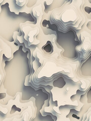 Aufkleber - 3d rendering white paper cut abstract background. Geometric pattern design