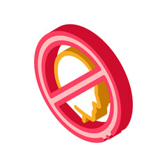Poster - Prohibition of Personality Icon Vector. Isometric Prohibition of Personality sign. color isolated symbol illustration