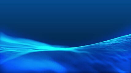 Wall Mural - Blue futuristic stream. Digital data flow. Creative abstract background. Dynamic pattern with power rays and light. Animation of seamless loop.