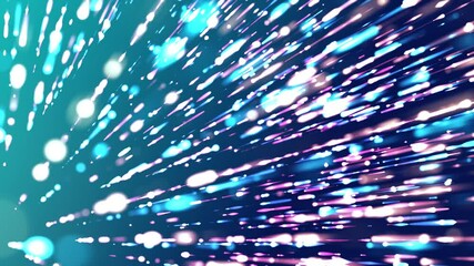 Wall Mural - Blue futuristic stream. Digital data flow. Creative abstract background. Dynamic pattern with power rays and light. Animation of seamless loop.