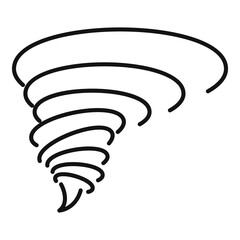 Poster - Twister tornado icon. Outline twister tornado vector icon for web design isolated on white background