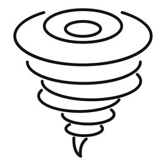 Poster - Catastrophe tornado icon. Outline catastrophe tornado vector icon for web design isolated on white background