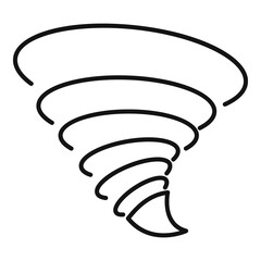 Poster - Storm tornado icon. Outline storm tornado vector icon for web design isolated on white background